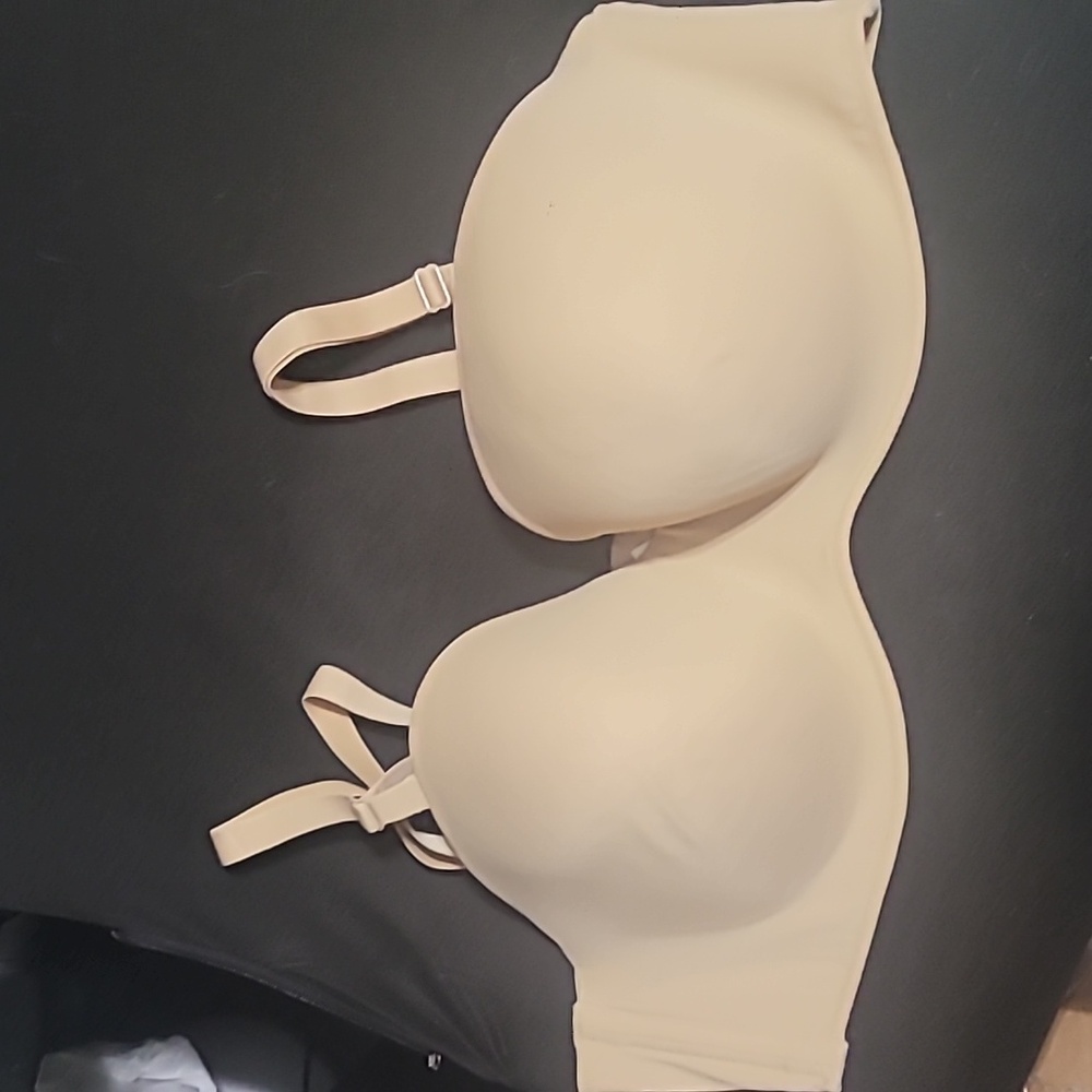NWOT Cacique Smooth Boost Multi Way Strapless Tan/Nude Bra Size 46DD - Picture 5 of 6
